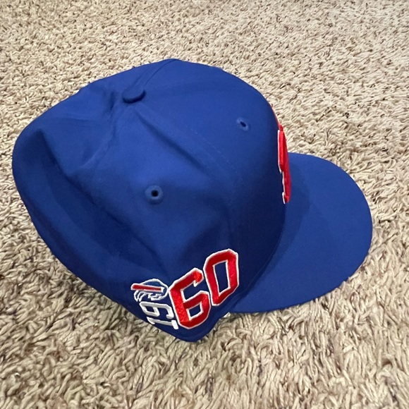 Buffalo Bills Fitted Sideline 100 Year Hat w. Established Year, 1960 - Picture 2 of 4